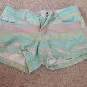 Cute teal designed shorts